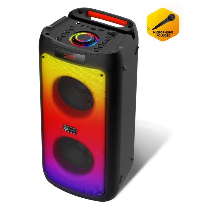CONNECT IT HSP-3050-BK - LED Belaidis garsiakalbis su mikrofonu 60W/5V 4500 mAh juoda + nuotolinio valdymo pultas