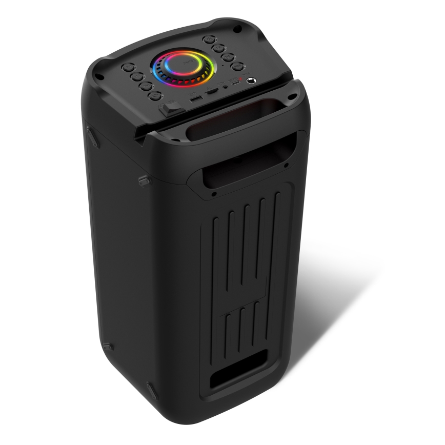 CONNECT IT HSP-3050-BK - LED Belaidis garsiakalbis su mikrofonu 60W/5V 4500 mAh juoda + nuotolinio valdymo pultas
