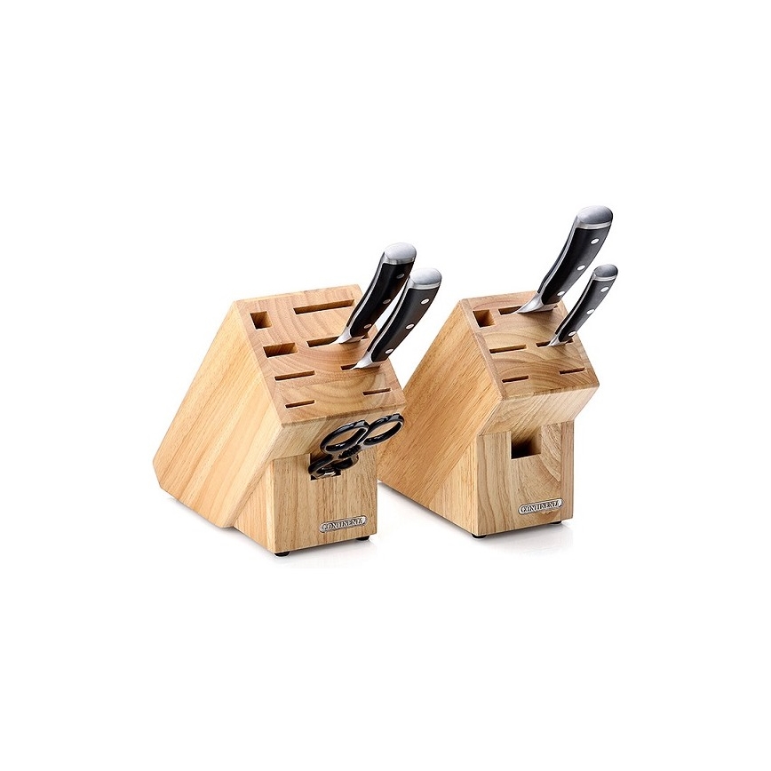 Continenta C30514 - Peilių stovas 22x11,5x22 cm kietmedžio