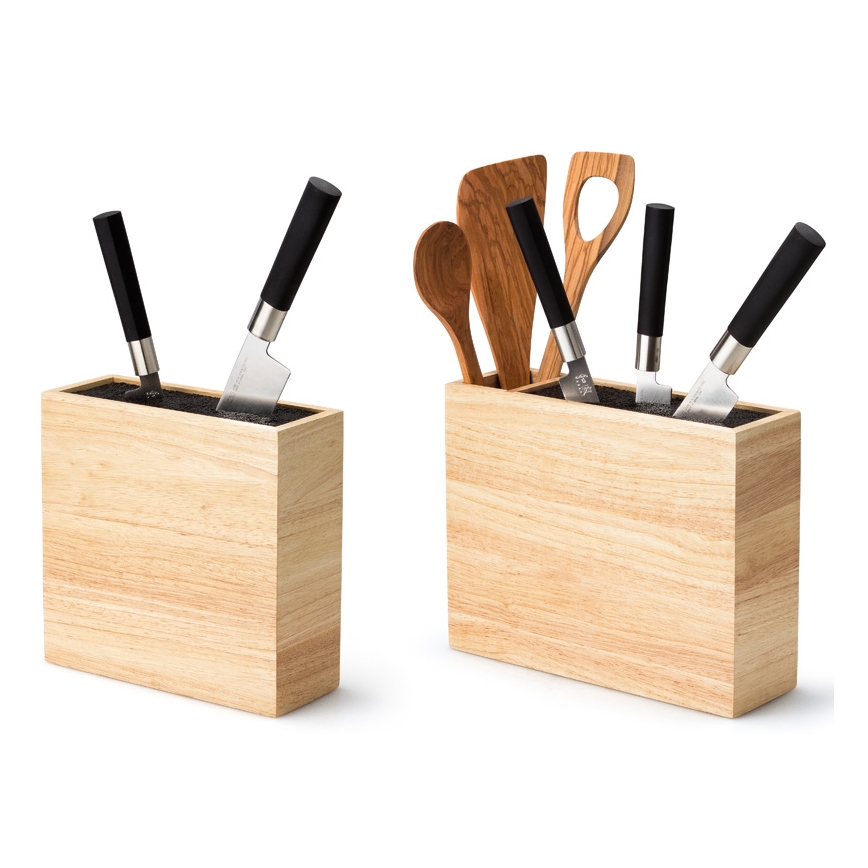 Continenta C3315 - Peilių stovas su lanksčiu įdėklu ir skyriumi 27,5x9x21,5 cm
