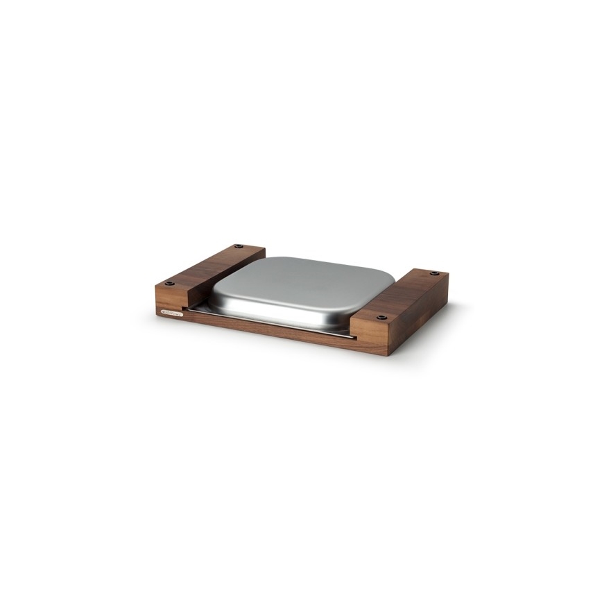 Continenta C4210 - Virtuvinė pjaustymo lenta su dubeniu 39x27 cm riešutmedžiu