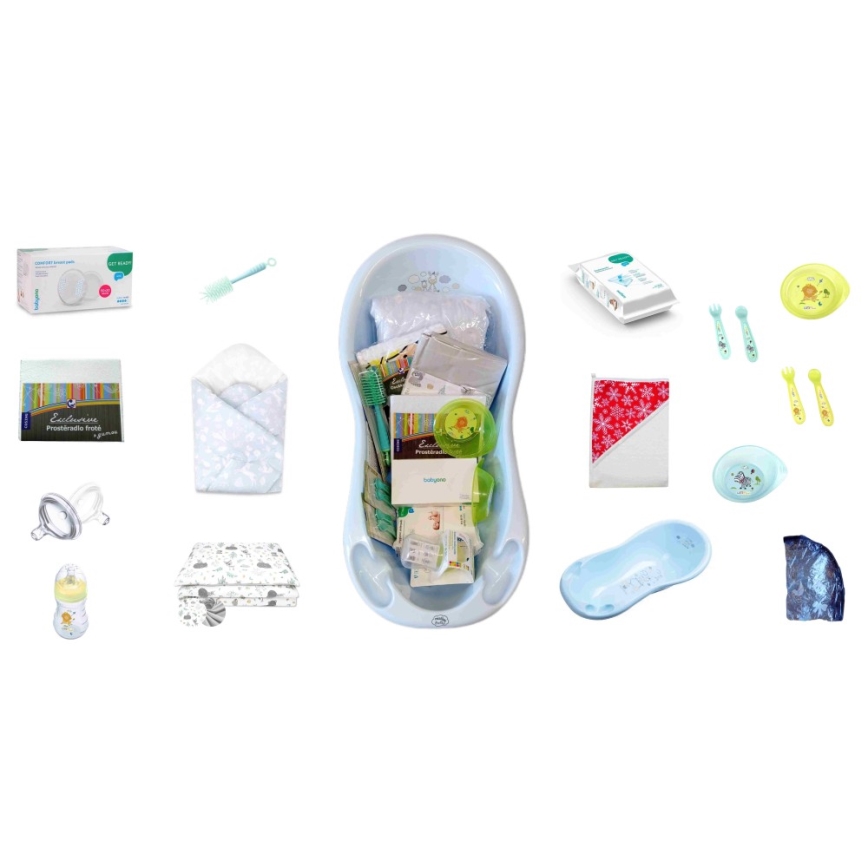 COSING - 16 dalių pradinis rinkinys naujagimiui, mėlynas