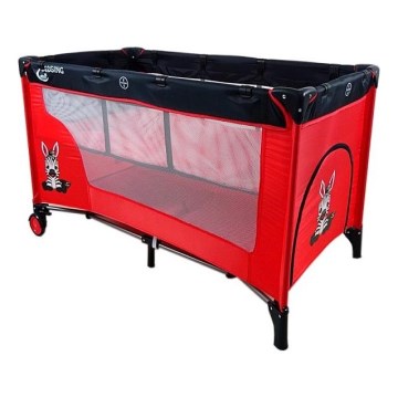 COSING - Kelioninė lovelė su reguliuojama padėtimi ADAM Zebra Red