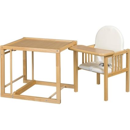 COSING - Vaikiška valgomoji kėdė 2in1 Viktoria buko/kreminė