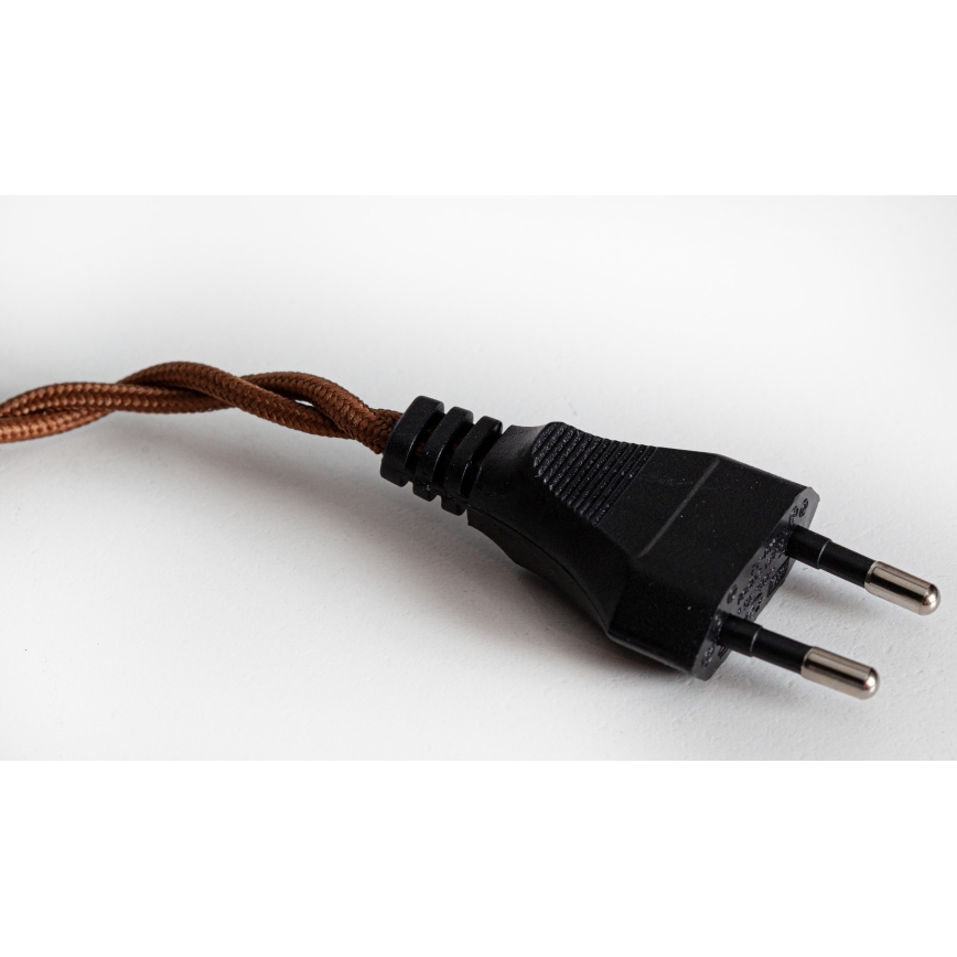 Cottex - Pakabinamas šviestuvas su laidu ir kištuku NORA 1xE14/5W/230V ruda