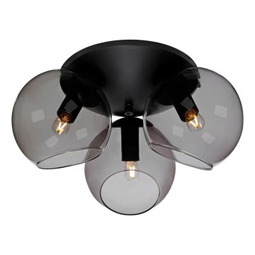 Cottex - Lubų šviestuvas CAPELLA 3xE14/40W/230V, skersmuo 37 cm, dūminis/juodas