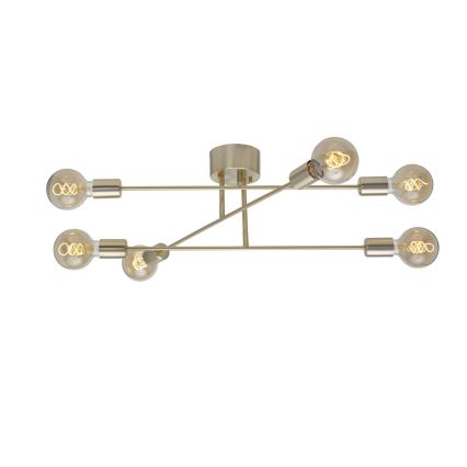 Cottex - Prie lubų montuojamas šviestuvas BATON 6xE27/60W/230V, žalvarinis