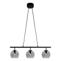 Cottex - Pakabinama liustra CAPELLA 3xE14/40W/230V dūminė/juoda