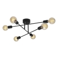 Cottex - Prie lubų montuojamas šviestuvas BATON 6xE27/60W/230V juodas