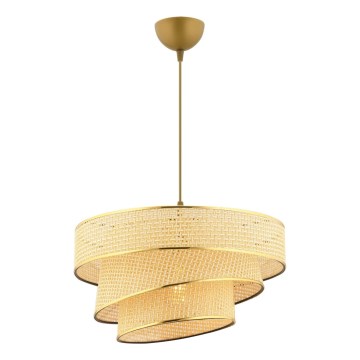 COUPER pakabinamas šviestuvas 1xE27/60W/230V beige/auksinė
