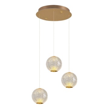 CREMONA LED Pakabinama Lempa 3xLED/5W/230V 3000K Aukso
