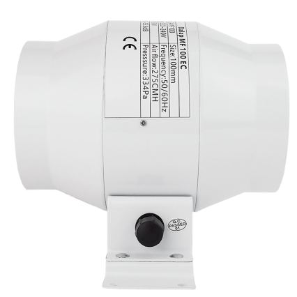 Dalap 24MF100 - Kanalinis ventiliatorius su energiją taupančiu varikliu ir apsukų reguliatoriumi MF 100 EC 18W/230V