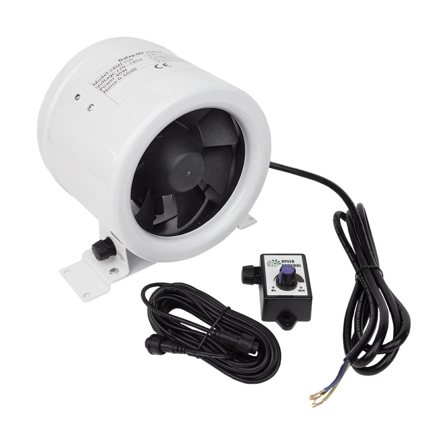 Dalap 24MF125 - Kanalinis ventiliatorius su energiją taupančiu varikliu ir greičio reguliatoriumi MF 125 EC 20W/230V