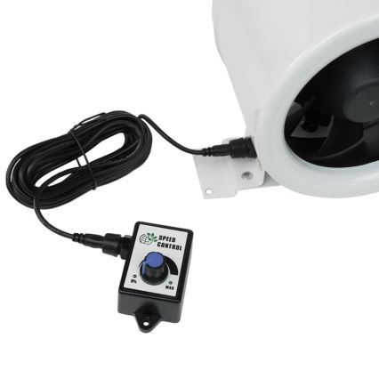 Dalap 24MF125 - Kanalinis ventiliatorius su energiją taupančiu varikliu ir greičio reguliatoriumi MF 125 EC 20W/230V