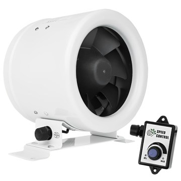 Dalap 24MF125 - Kanalinis ventiliatorius su energiją taupančiu varikliu ir greičio reguliatoriumi MF 125 EC 20W/230V
