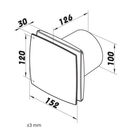 Dalap 41004 - Ašinis ventiliatorius 100 BF 12 14W/12V