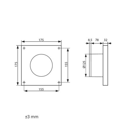 Dalap 41096 - Ašinis ventiliatorius 125 DARK 10W/230V