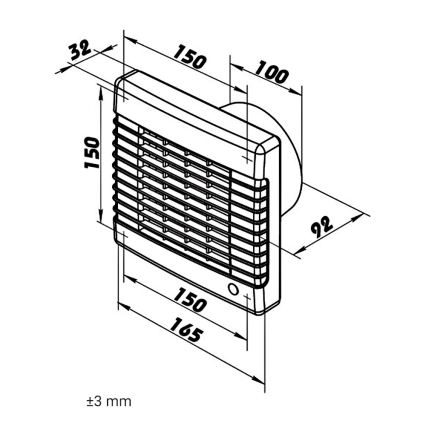 Dalap 41104 - Ašinis ventiliatorius su automatine sklende 100 LV 12 18W/12V