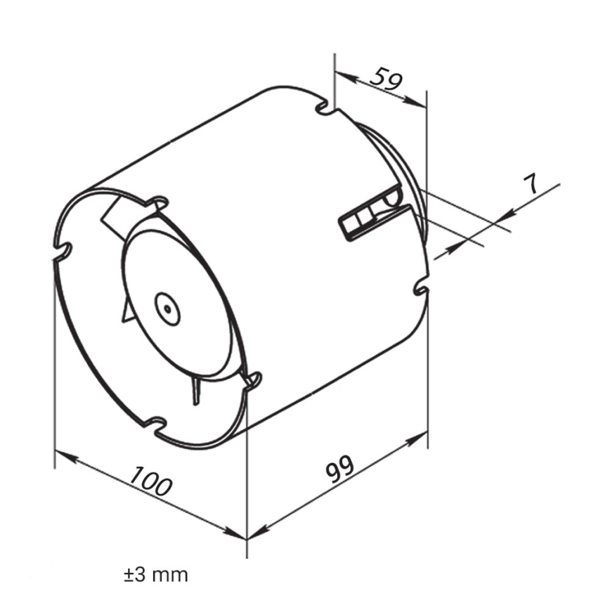 Dalap 41401 - Aksialinis ortakinis ventiliatorius 100 SD 16W/230V