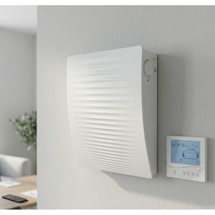 Dalap 55561 - KOMPLEKTAS 2 vnt. kambariniai rekuperatoriai ZEPHIR SIMPLE DOUBLE 7,61W/230V