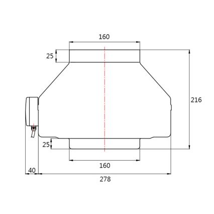 Dalap 8131 - Radialinis kanalinis ventiliatorius TURBINE M 160 105W/230V
