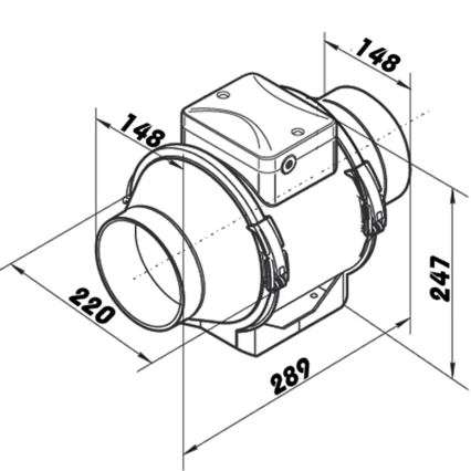 Dalap 8210 - Ašinis ventiliatorius AP PROFI 150 50W/230V