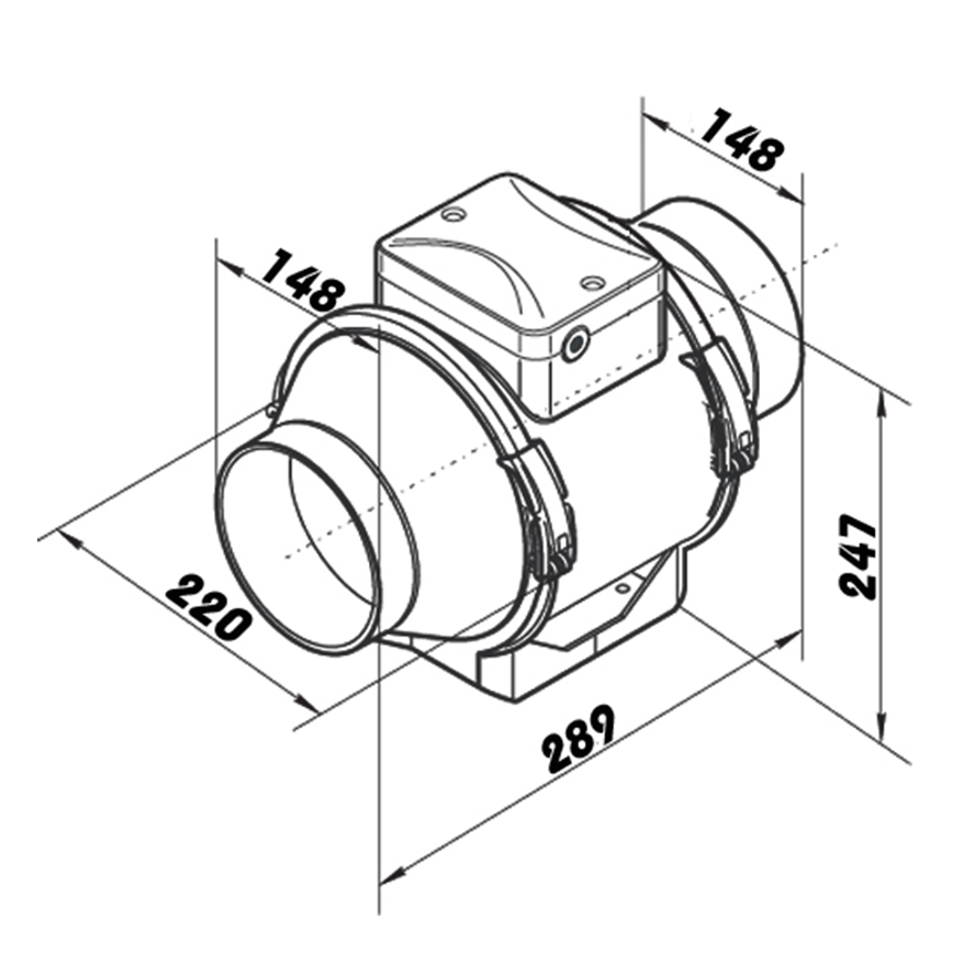 Dalap 8210 - Ašinis ventiliatorius AP PROFI 150 50W/230V