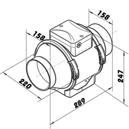 Dalap 8213 - Ašinis ventiliatorius AP PROFI 160 50W/230V