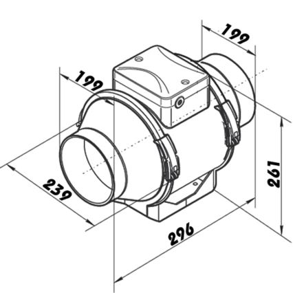 Dalap 8216 - Ašinis ventiliatorius AP PROFI 200 108W/230V