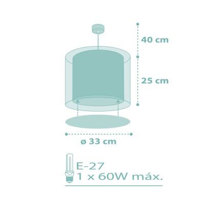 Dalber 41002H - Vaikiškas sietynas DOTS 1xE27/60W/230V