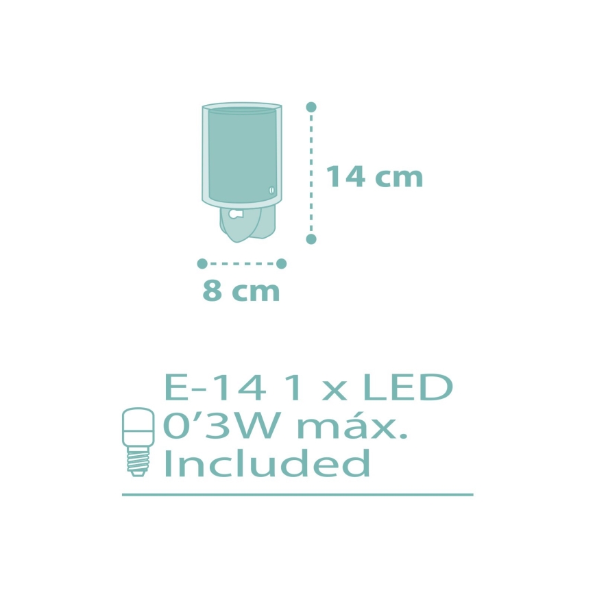 Dalber 41005H – LED lizdo lempa DOTS 1xE14/0,3W/230V