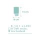 Dalber 41005H - LED lizdo lempa DOTS LED / 0,3W / 230V