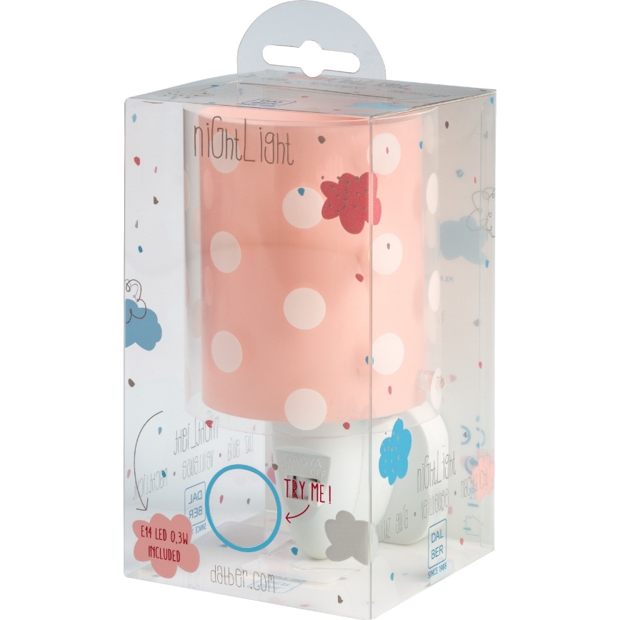 Dalber 41005S - LED Kištukinis lizdas lempa DOTS 1xE14/0,3W/230V