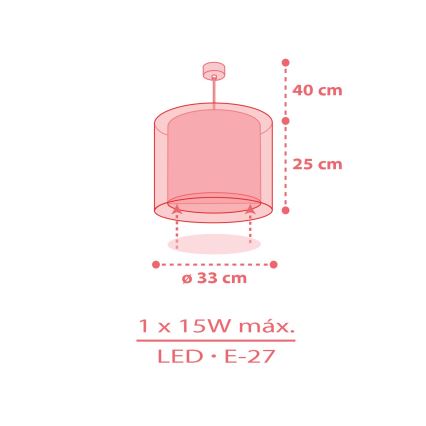 Dalber 41192 - Vaikiškas šviestuvas RAINBOW 1xE27/15W/230V įvairiaspalvis