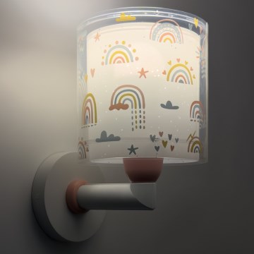 Dalber 41199 - Vaikiškas sieninis šviestuvas RAINBOW 1xE27/15W/230V įvairiaspalvis