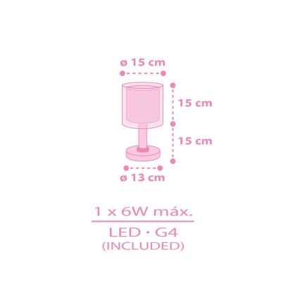 Dalber 41251 - LED vaikiška naktinė lempa HELLO KITTY&FRIENDS 1xG4/4W/230V rožinė