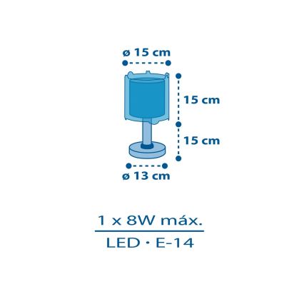 Dalber 41341N - LED vaikiška lempa PLANETS 1xG4/4W/230V mėlyna