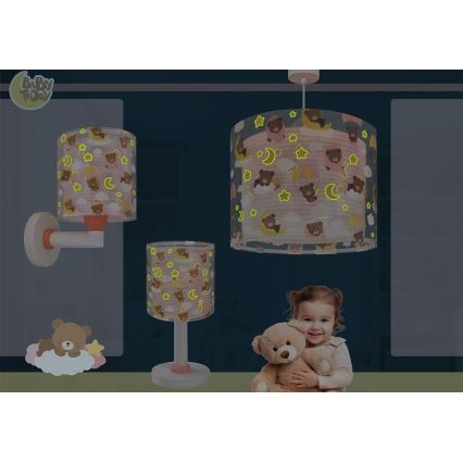 Dalber 41571S - LED vaikiška lempelė BABY TEDDY 1xG4/4W/230V rožinė