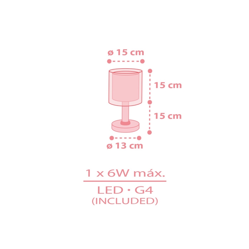 Dalber 41571S - LED vaikiška lempelė BABY TEDDY 1xG4/4W/230V rožinė