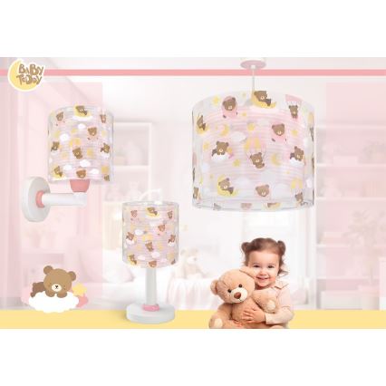 Dalber 41572S - Vaikiškas pakabinamas šviestuvas BABY TEDDY 1xE27/15W/230V rožinis