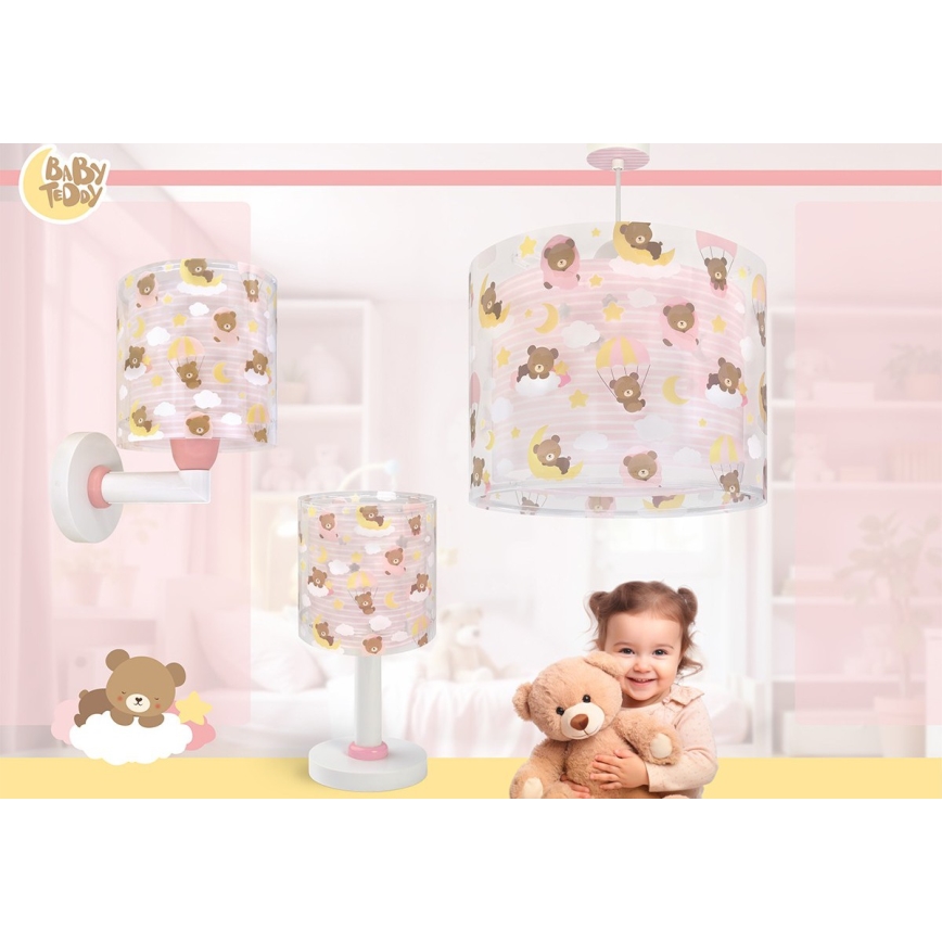 Dalber 41579S - Vaikiškas sieninis šviestuvas BABY TEDDY 1xE27/15W/230V rožinė