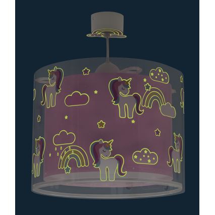Dalber 41592 – Vaikiškas sietynas UNICORNS 1xE27/60W/230V