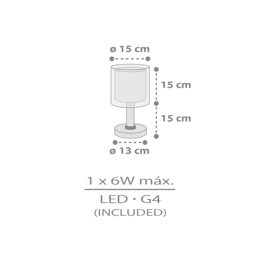 Dalber 41761E - Vaikiška LED naktinė lempa KAWAII FRIENDS 1xG4/4W/230V pilka