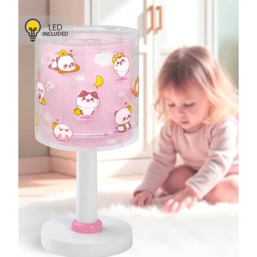 Dalber 41761S - LED vaikiška naktinė lempelė KAWAII FRIENDS 1xG4/4W/230V rožinė