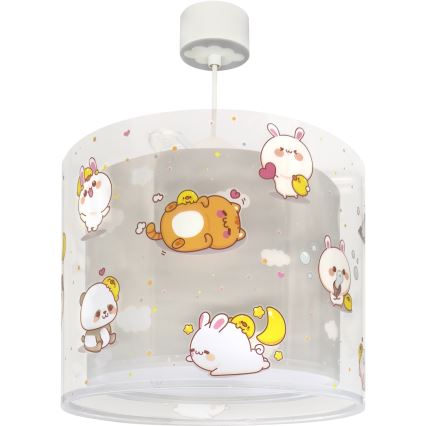 Dalber 41762E - Vaikiškas šviestuvas KAWAII FRIENDS 1xE27/15W/230V pilka