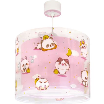 Dalber 41762S - Vaikiška liustra KAWAII FRIENDS 1xE27/15W/230V rožinė