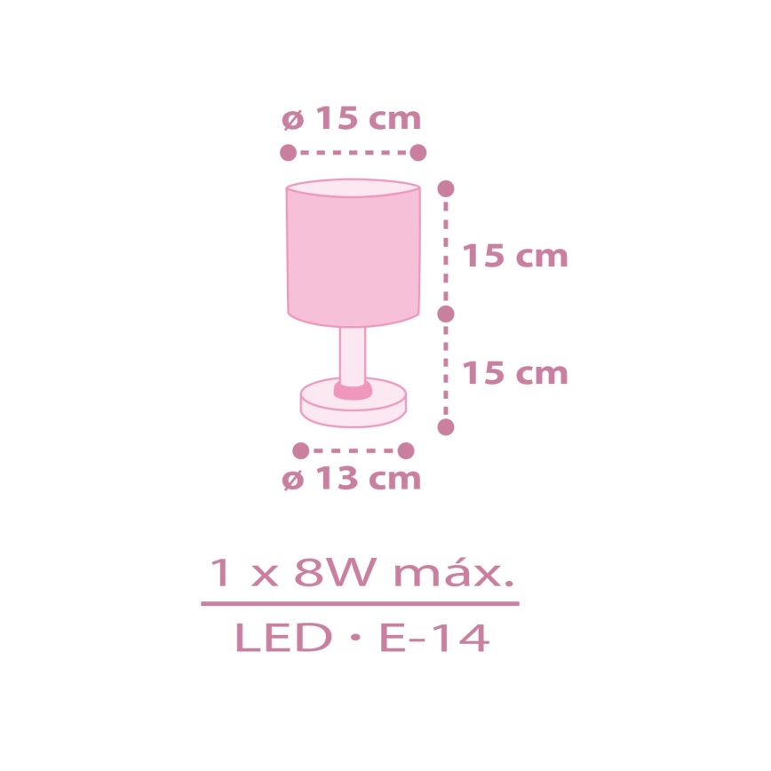 Dalber 42491N - LED vaikiška lempelė FAIRY DREAMS 1xG4/4W/230V rožinė