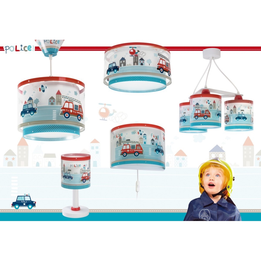 Dalber 60611N - LED vaikiška lempelė POLICE 1xG4/4W/230V įvairiaspalvė