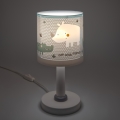 Dalber 60621N - LED vaikiška naktinė lempa RHINO&CROCO 1xG4/4W/230V, pilka