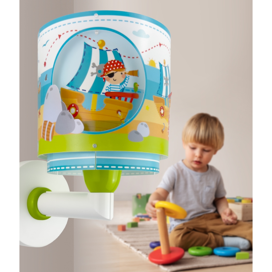 Dalber 60659 - Vaikiškas sieninis šviestuvas PIRATE ISLAND 1xE27/15W/230V